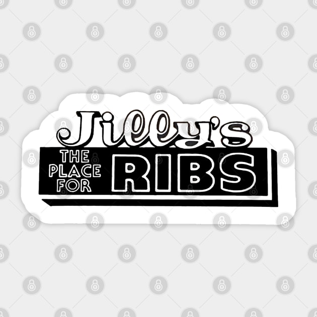 Jilly's The Place For Ribs! Atlanta Sticker by RetroZest